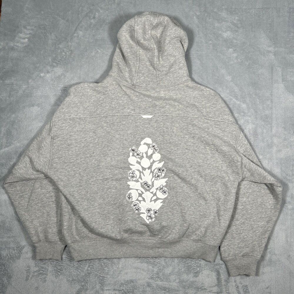 Free People FP Movement Final Call Hoodie Womens M Heather Grey Logo Embroidered